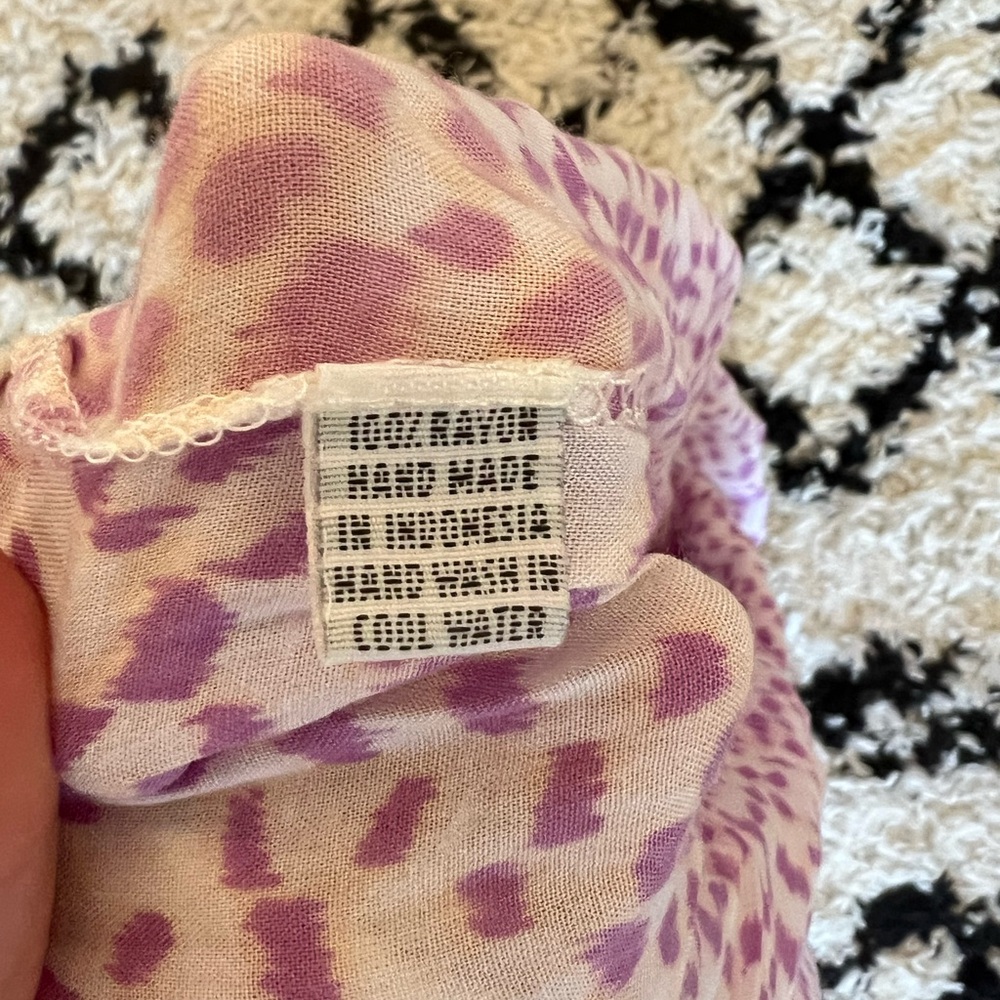 Tiare Hawaii Pink and White Strapless Dress/Cover up - Picture 7 of 7